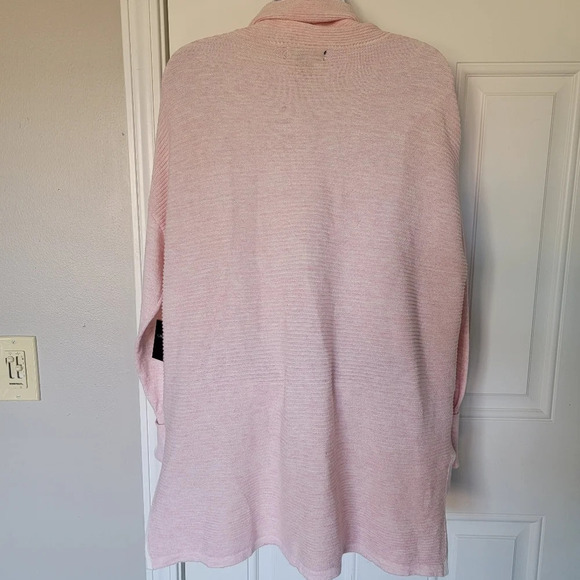NWT Cynthia Rowley Active Pink Turtleneck Sweater Sweatshirt Ribbed Cowl Neck M - Picture 3 of 12